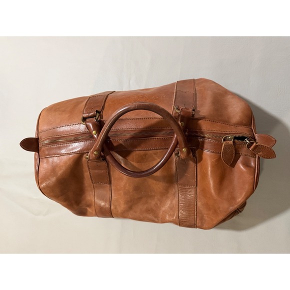 Polo Ralph Lauren Other - Ralph Lauren Leather Duffel Bag Unisex Large Brown Good Vintage Heritage Crest